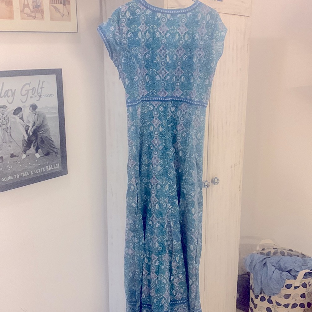 Anokhi summer maxi dress! Pair with juttis. XS size. Fits small well. - Picture 2 of 4